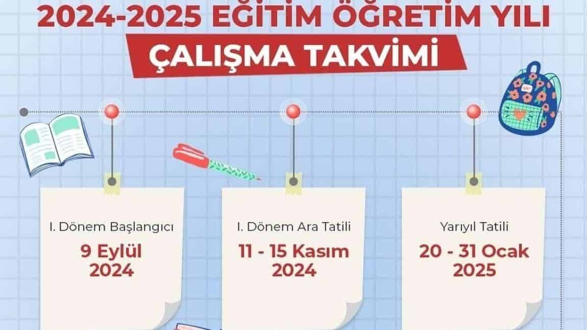 Tüm Öğretmen ve Öğrencilerimize 2024-2025 eğitim öğretim yılında BAŞARILAR dileriz.
